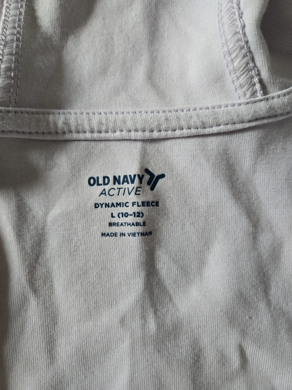 Old Navy Dynamic Fleece Zip-Front Performance Lavender Hoodie Girls Size L 10/12
